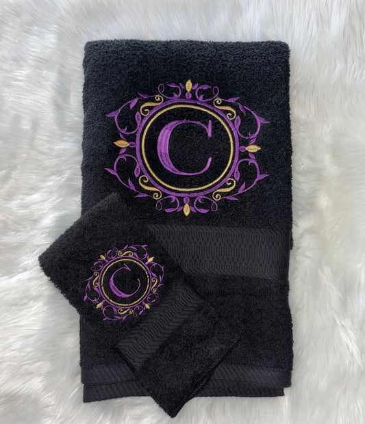 Personalized Monogram Bath Towel Set